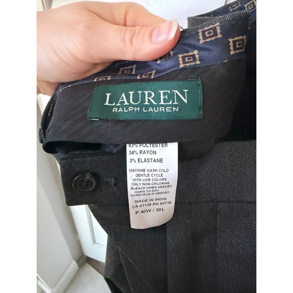 Lauren Ralph Lauren Ultraflex Grey Classic Fit Dress Pants 40W x 30L NWT
